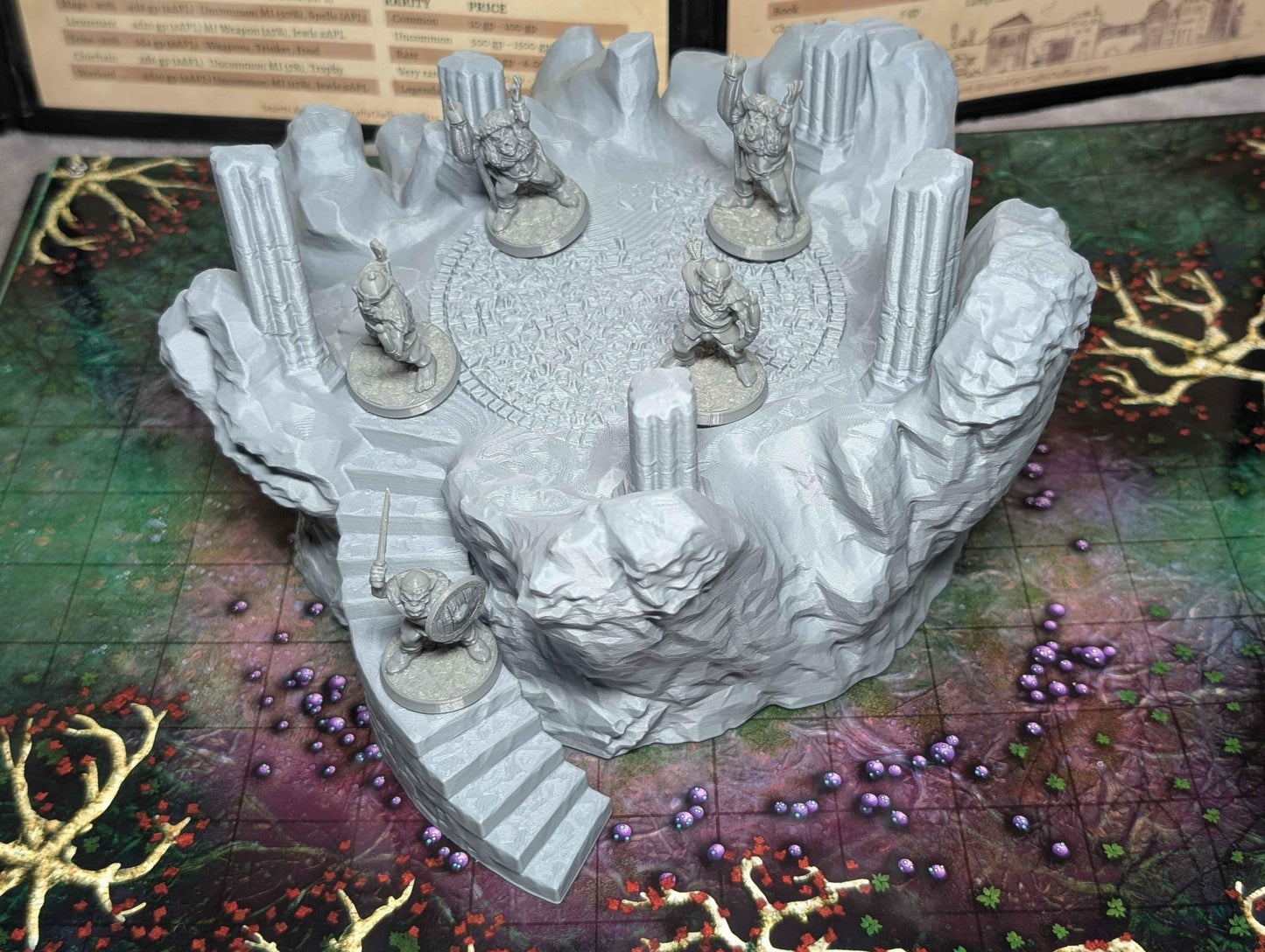 Place of Power, Arcane Circle Ruins, Terrain for Fantasy Tabletop, Dungeons and Dragons, Age of Sigmar, Warhammer 28mm Scenery