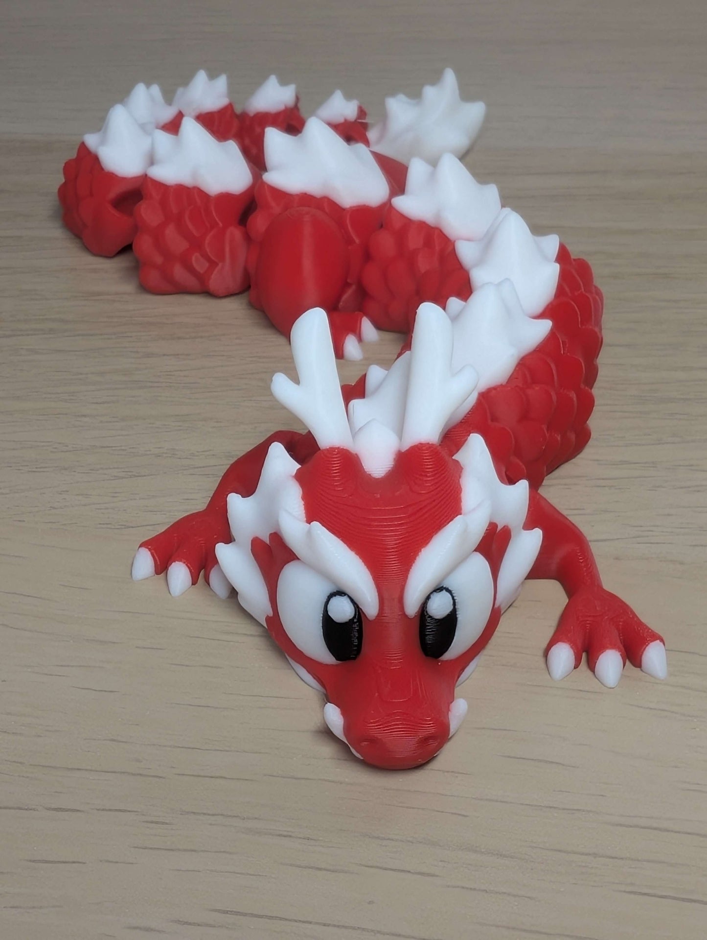 Long Flexi Dragon - Articulated Flexi Fidget Dragon - Colourful and Adorable Flexi Dragon!