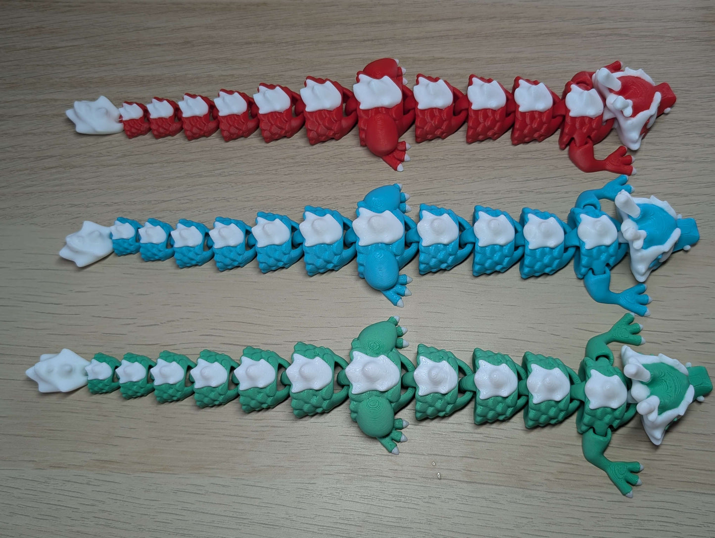 Long Flexi Dragon - Articulated Flexi Fidget Dragon - Colourful and Adorable Flexi Dragon!